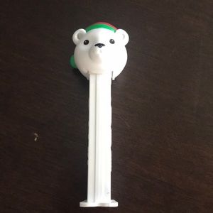 PEZ 2020 Christmas Polar Bear Made in Hungary Candy Dispenser Loose with Feet